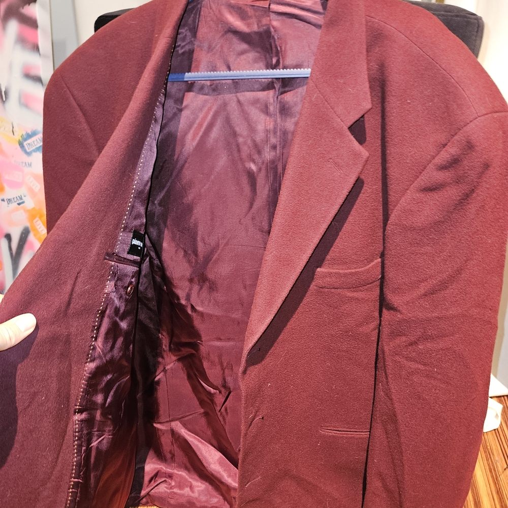 Pierre Cardin Wool And Cashmere Burgundy Jacket